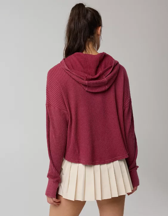OFFLINE By Aerie Wow! Waffle Hoodie - Image 2