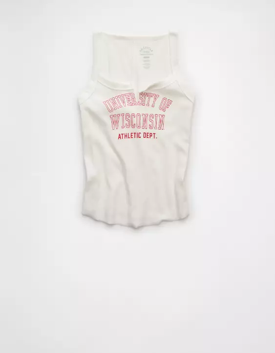 AE Wisconsin Badgers Graphic Notch Neck Tank Top - Image 3