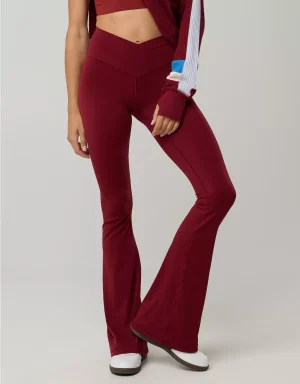 OFFLINE By Aerie Real Me High Waisted Crossover Flare Legging