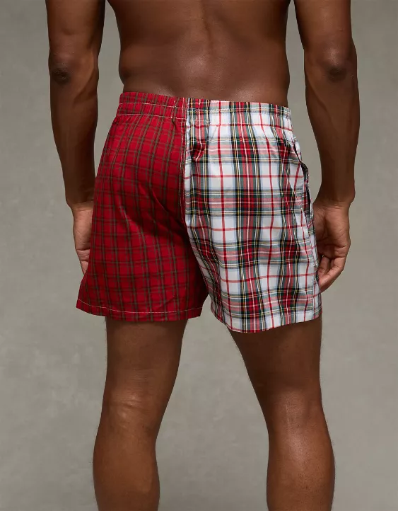 AEO Men's Plaid Stretch Poplin Pocket Boxer - Image 2