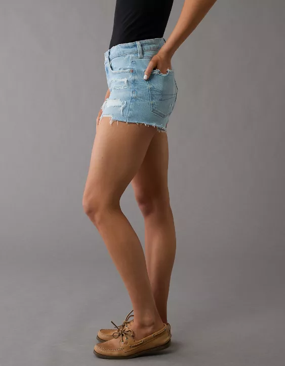 AE Stretch Ripped Denim Perfect Shortie - Image 5