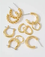 Aerie Basic Hoop Earrings 5-Pack