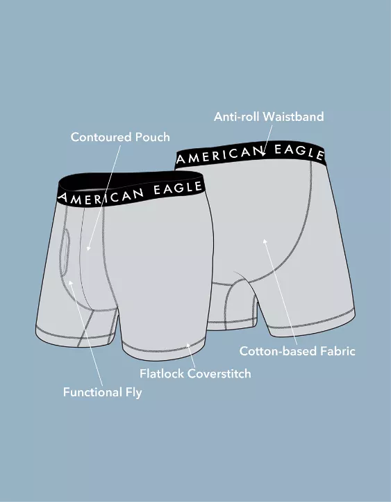 AEO Men's 6" Classic Boxer Brief 5-Pack - Image 3