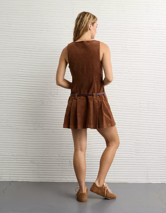 AE Pleated Corduroy Mini Dress - Image 2