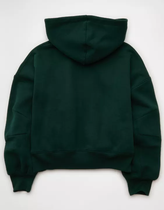AE Everyday Luxe Barrel Sleeve Full Zip Hoodie - Image 4