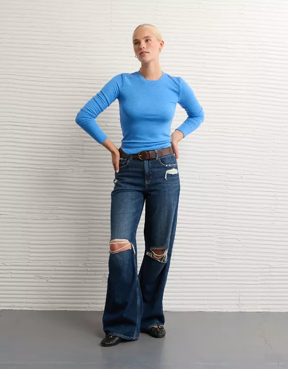 AE Long Sleeve Cozy Crew Neck T-Shirt - Image 5